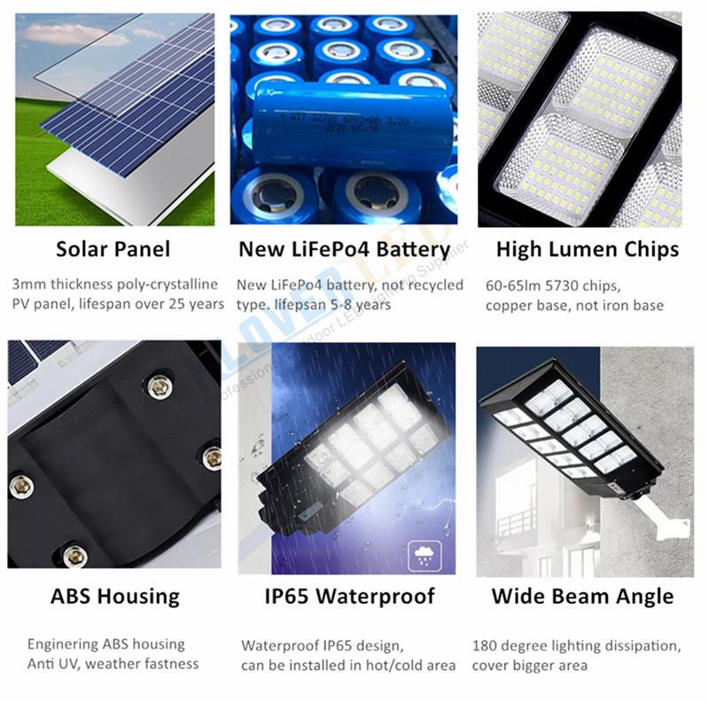 Factory wholesale 600W 800W 1000W 1200W all in one solar street light 