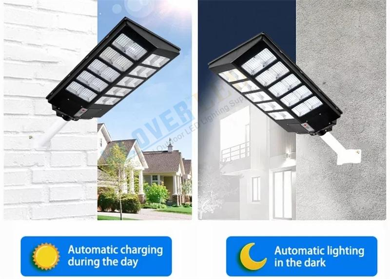 Factory wholesale 600W 800W 1000W 1200W all in one solar street light 